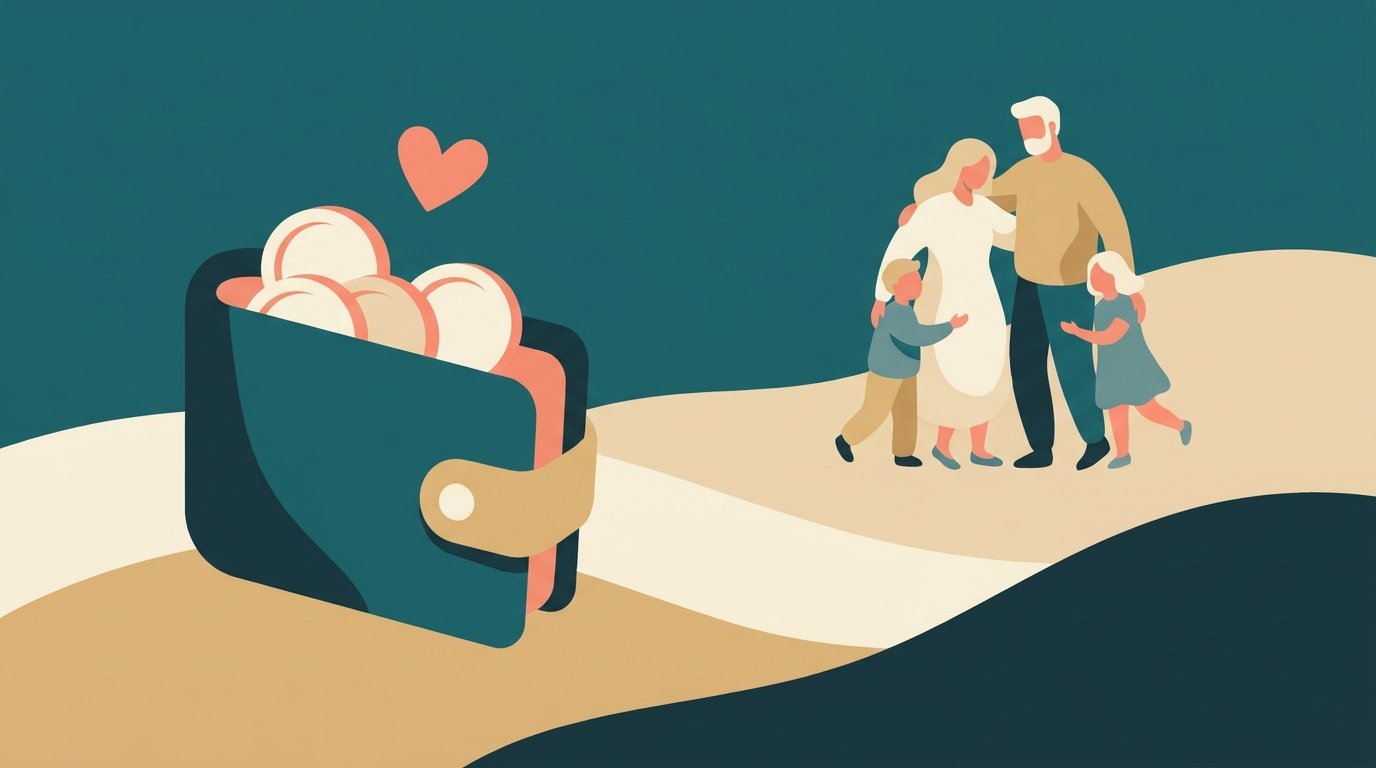 Illustration: Pflegegeld wird monatlich auf das Konto überwiesen